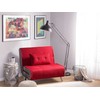 Beliani Viengulė išskleidžiama sofa FARRIS, raudona