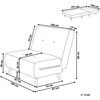 Beliani Vienvietė išskleidžiama sofa FARRIS juoda