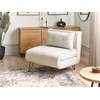 Beliani Vienvietė išskleidžiama sofa VESTFOLD, šviesiai smėlio spalvos