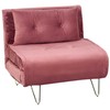 Beliani Vienvietė išskleidžiama sofa VESTFOLD, rožinė, veliūrinė