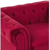 Fotelis Beliani Fotelė CHESTERFIELD aksominė burgundiška