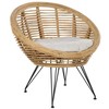 Lauko baldų komplektas Beliani Rinkinys sodo su stalu 4 MARATEA/CESENATICO Rattan Natural