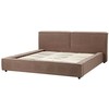 Beliani Bouclé lova LINARDS 180 x 200 cm, ruda
