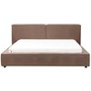 Beliani Bouclé lova LINARDS 180 x 200 cm, ruda