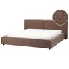 Beliani Bouclé lova LINARDS 180 x 200 cm, ruda