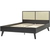 Beliani Rotango lova MONPAZIER 140 x 200 cm juoda