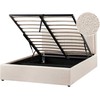 Beliani Lova su patalynės dėže MONTLAUR, kreminė, 140 x 200 cm