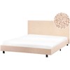 Beliani Vandens lova Boucle ALBI 160 x 200 cm smėlio spalvos