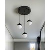Pakabinamas šviestuvas Beliani Lampa wisząca LED ANKOBRA Metal Juodas