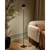 Beliani Bezprzewodowa lampa podłogowa LED GAVARRESA Metal Juodas