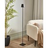 Beliani Bezprzewodowa lampa podłogowa LED GAVARRESA Metal Juodas