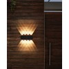 Sieninis šviestuvas Beliani Rinkinys 2 lamp ściennych zewnętrznych LED WELDON Juodas