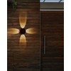 Sieninis šviestuvas Beliani Rinkinys 2 lamp ściennych zewnętrznych LED MAURICE Juodas