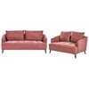 Sofa Beliani 5 vietų minkštų baldų komplektas HOBRO bordo spalvos
