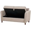 Sofa Beliani 5 vietų svetainės baldų komplektas MARE smėlio spalvos su daiktadėže