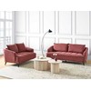 Sofa Beliani 5 vietų minkštų baldų komplektas HOBRO bordo spalvos
