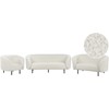 Sofa Beliani LOEN Boucle 6 asmenų svetainės baldų komplektas, baltas