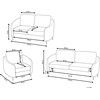 Sofa Beliani 6 vietų svetainės baldų komplektas TROSA šviesiai smėlio spalvos