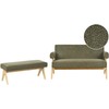 Sofa Beliani Svetainės baldų komplektas TAMRE Boucle žalias / šviesiai rudas