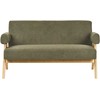 Sofa Beliani Svetainės baldų komplektas TAMRE Boucle žalias / šviesiai rudas