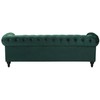 Sofa Beliani 4 vietų svetainės baldų komplektas CHESTERFIELD, smaragdo spalvos veliūras