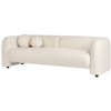Sofa Beliani 5 vietų poilsio komplektas LEIREN, veliūras, kreminė balta