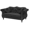 Sofa Beliani 5 vietų minkštų baldų komplektas SKIEN, veliūras, juodas