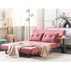 Sofa Beliani Poilsio komplektas 3 asmenims VESTFOLD, veliūras, rožinė