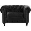 Sofa Beliani 4 vietų poilsio baldų komplektas CHESTERFIELD, veliūras, juodas