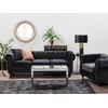 Sofa Beliani 4 vietų poilsio baldų komplektas CHESTERFIELD, veliūras, juodas
