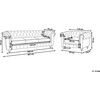 Sofa Beliani 4 vietų poilsio komplektas CHESTERFIELD, veliūras, auksinis