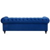 Sofa Beliani Poilsio baldų komplektas 4 asmenims CHESTERFIELD, veliūras, tamsiai mėlynas