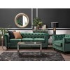 Sofa Beliani 4 vietų svetainės baldų komplektas CHESTERFIELD, smaragdo spalvos veliūras