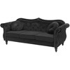 Sofa Beliani 5 vietų minkštų baldų komplektas SKIEN, veliūras, juodas