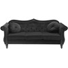 Sofa Beliani 5 vietų minkštų baldų komplektas SKIEN, veliūras, juodas