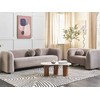 Sofa Beliani Poilsio baldų komplektas 4 asmenims LEIREN, veliūras, smėlio spalvos
