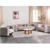 Sofa Beliani 5 asmenų minkštas baldų komplektas LEIREN, veliūrinis, smėlio spalvos
