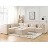 Sofa Beliani Kampinis modulis LEMVIG šviesiai smėlio spalvos velvetinis