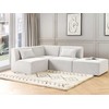 Sofa Beliani Kampinis modulis LEMVIG, kreminės spalvos, velvetinis