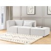 Sofa Beliani Kampinis modulis LEMVIG, kreminės spalvos, velvetinis