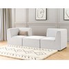 Sofa Beliani Kampinis modulis LEMVIG, kreminės spalvos, velvetinis
