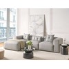 Beliani 3-vietė kampinė sofa DOLVA šviesiai pilka, dešininė
