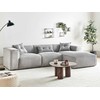 Beliani Trivietė sofa kampinė DOLVA, velvetinis audinys, šviesiai pilka, kairinė