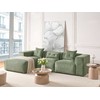Beliani Trijų vietų kampinė sofa DOLVA, šenilinis audinys, tamsiai žalia, dešininė