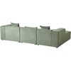 Beliani Trijų vietų kampinė sofa DOLVA, šenilinis audinys, tamsiai žalia, dešininė
