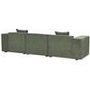Beliani Trivietė kampinė sofa DOLVA, šenilinė, tamsiai žalia, kairinė
