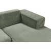 Beliani Trivietė kampinė sofa DOLVA, šenilinė, tamsiai žalia, kairinė