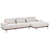 Beliani Kampinė sofa 4 asmenims MARIFERD šviesiai smėlio spalvos kairinė