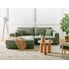 Beliani 3 asmenų kampinė sofa LOFOTEN žalia dešininė