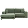 Beliani 3 asmenų kampinė sofa LOFOTEN žalia dešininė